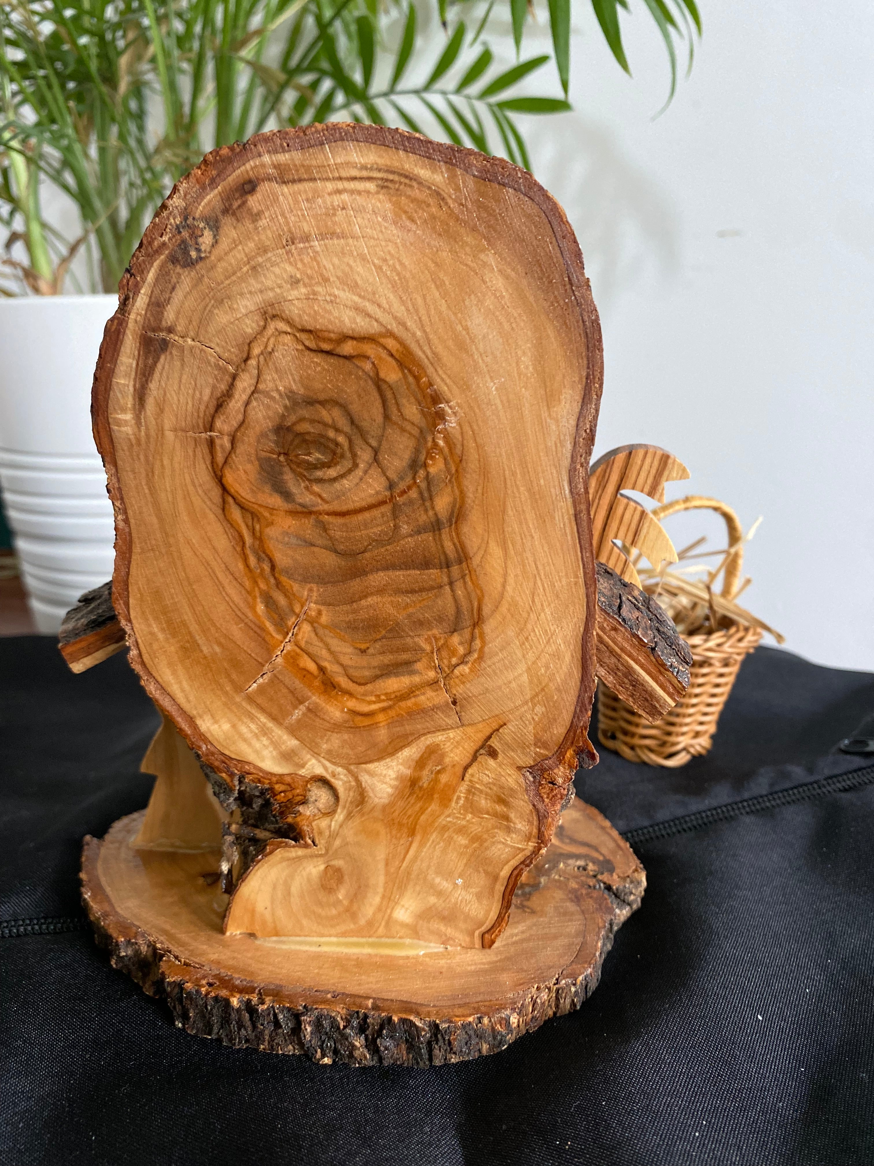 Crèche de Noël en bois d'olivier - Artisanat authentique de Bethléem