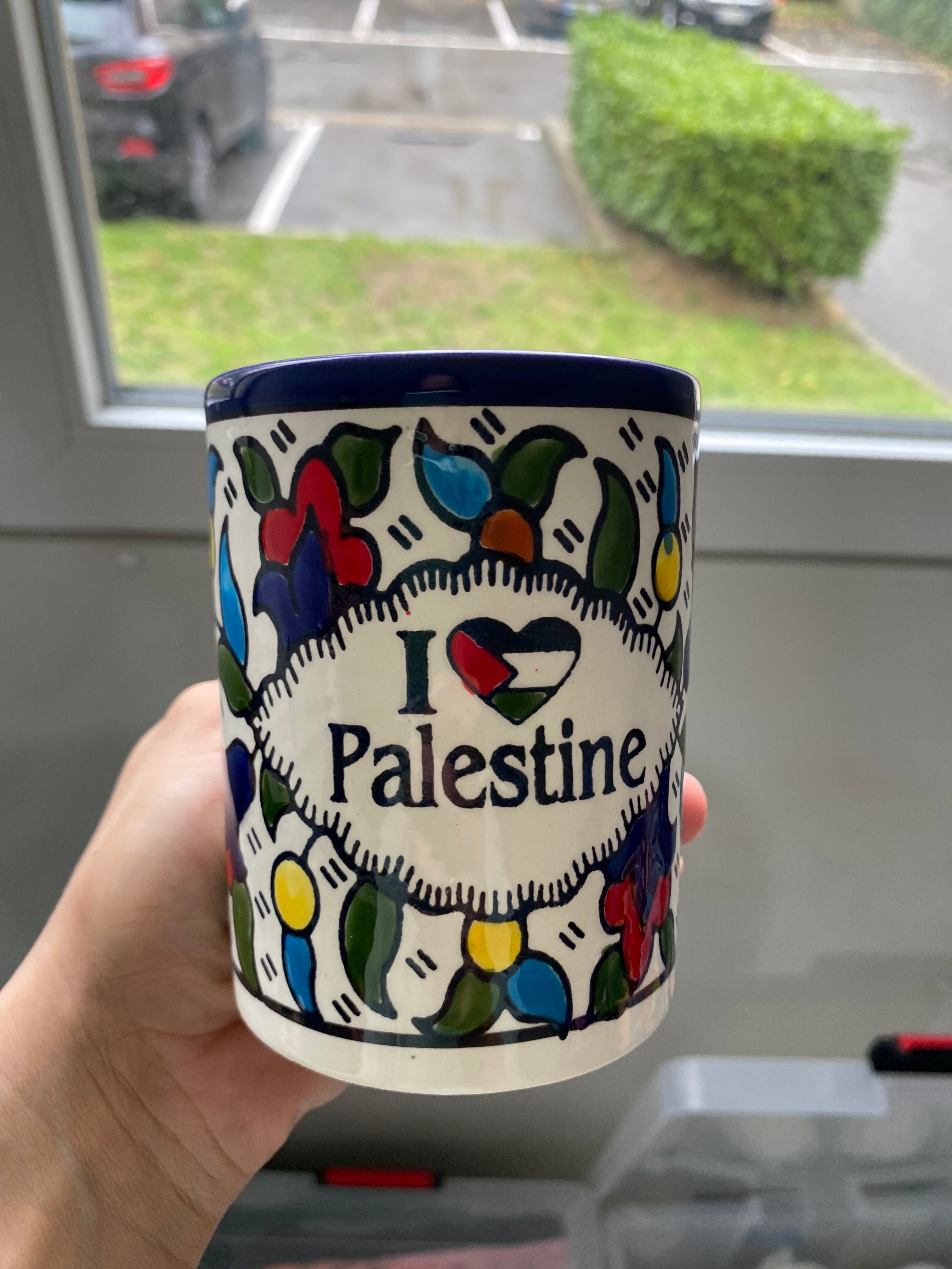 Tasse en céramique fait main – 10 cm, l ❤️ Palestine