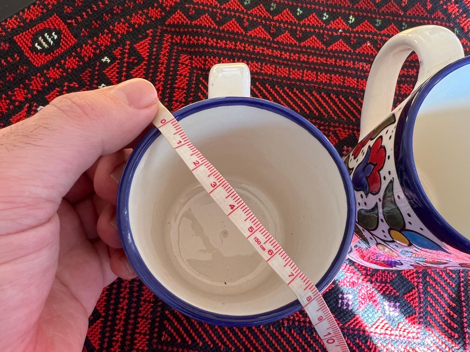 Tasse en céramique fait main – 10 cm, fleurs 1
