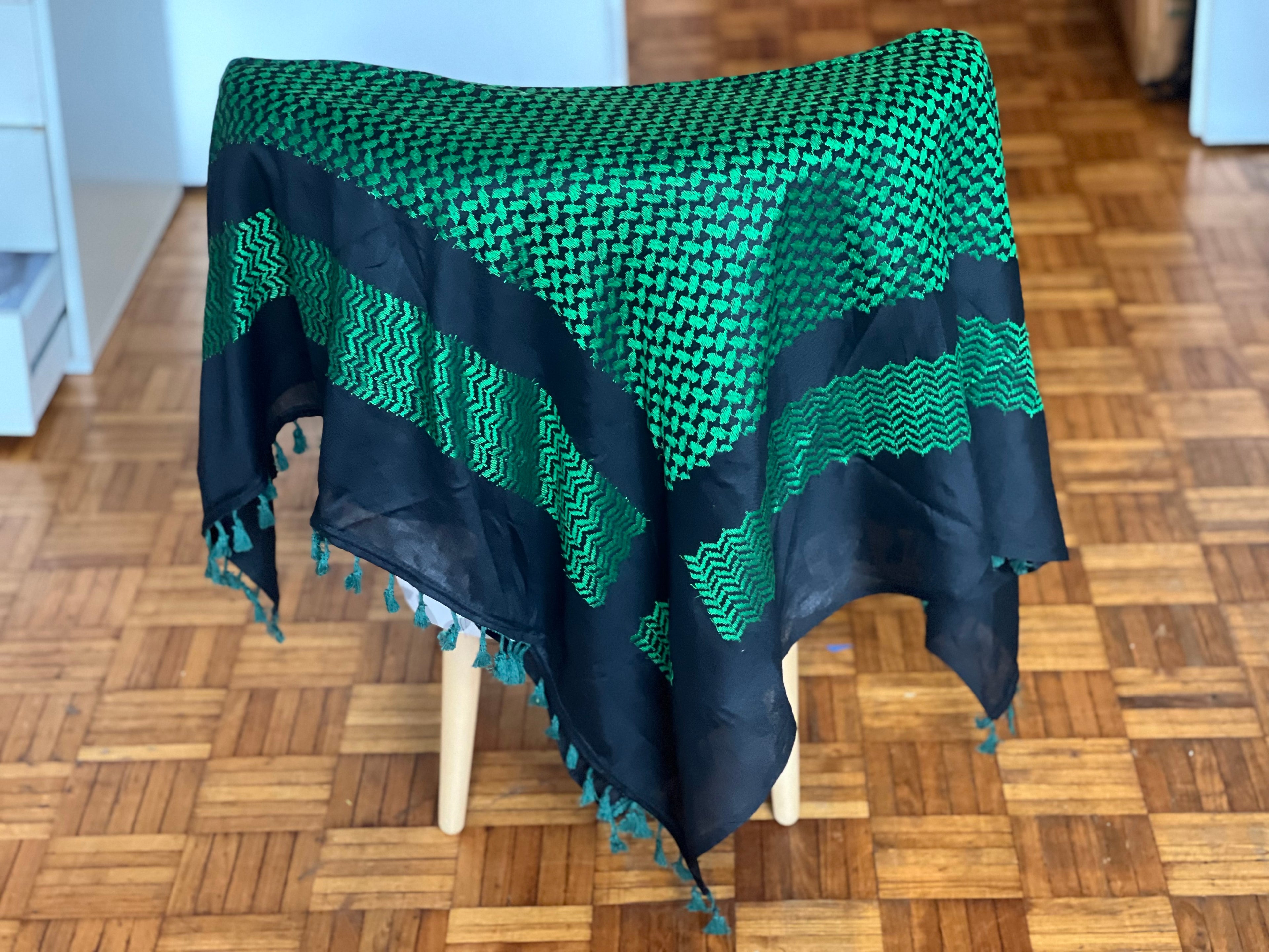 Kiffieh authentique noir / couleur