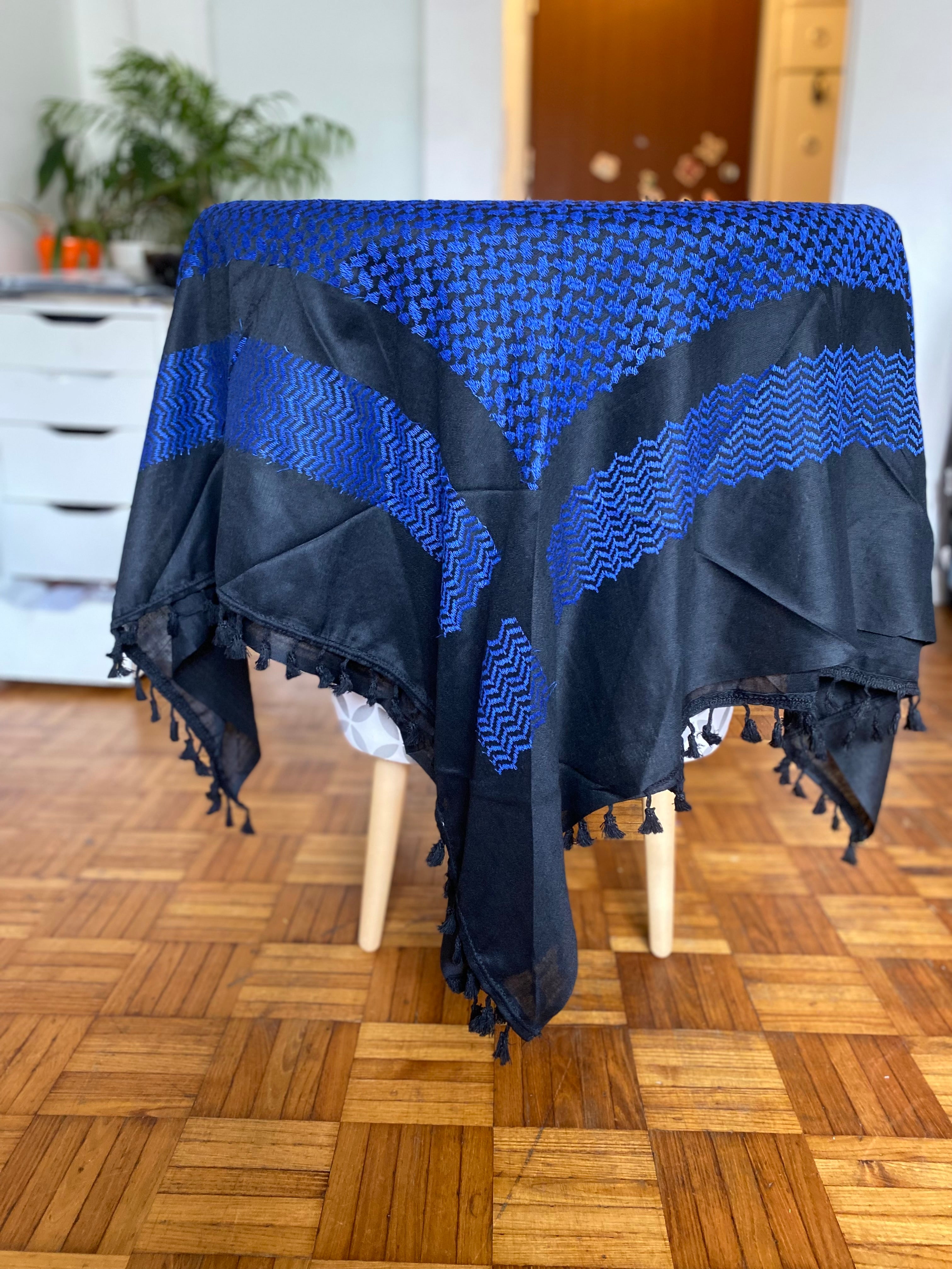 Kiffieh authentique noir / couleur