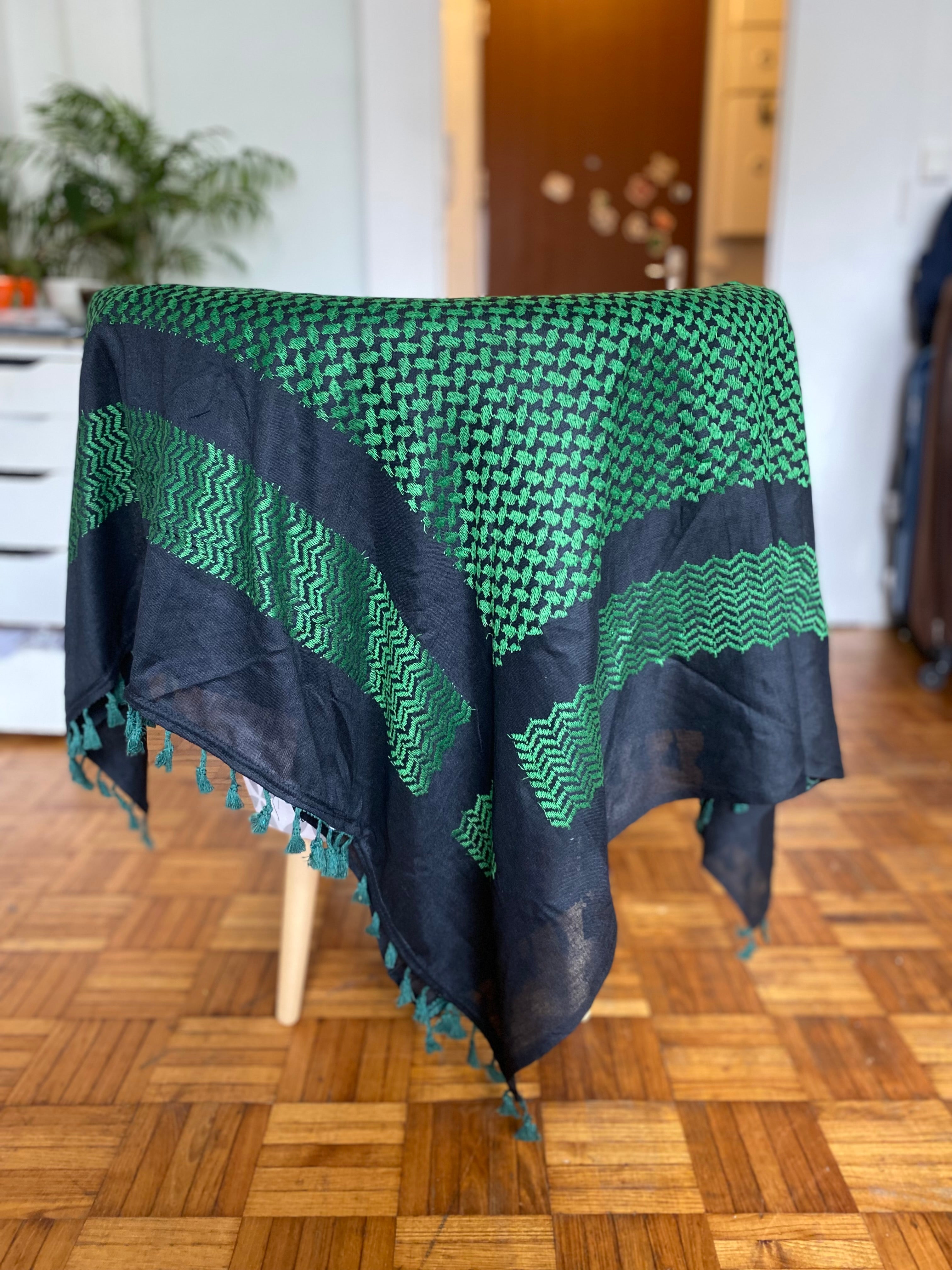 Kiffieh authentique noir / couleur